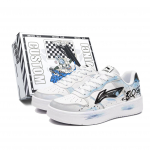 Li Ning Blue Scarp, Box Cushioning Low top Skateboard Shoes Men's White Blue AGCS419-1(TeamM--BOX) 45 white