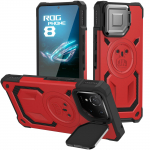 Telefono dėklas ASUS ROG Phone 8/9/8 Pro, Atsparus smūgiams, tvirtas TPU+PC dangtelis su kameros apsauga, Tvirtas, atsparus smūgiams TPU+PC Asus ROG Phone 8 raudona