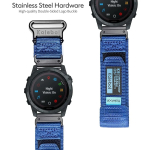 22 26mm Nailoninis Taktinis dirželis GARMIN FENIX8 7 7X PRO 6 6X Mink&scaron;tas dėvėjimuisi atsparus korpuso dirželis 965 Instinctive QuickFit apyrankei Garmin Fenix 8 47MM mėlyna