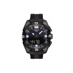 Tissot T-Touch Solar kvarcinis laikrodis 100M atsparumas vandeniui Vyri&scaron;ki laikrodžiai Juodas titanas Guma T091.420.47.057.01 Black Dial