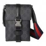 Gucci Spausdintas Reguliuojamas Peties Dirželis Drobės Ir Odos Apdaila Mini Crossbody Rankinė Vyri&scaron;kos rankinės Juoda 816954-FAD8C-1049 Basic Set (Bag+Dust Bag)