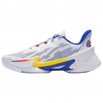 Under Armour Curry Series 7 Patogus sportinis audinys Patvarus kvėpuojantis žemi krep&scaron;inio batai Unisex sportbačiai Balti Mėlyni 3027983-100 44.5