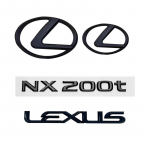 Lexus NX200t Automobilio Aksesuaras Lipnumas 4vnt 3D ABS Automobilio Logotipas Galinės bagažinės Sparno Durų Emblema Ženklelis Automobilio Lipdukai juoda