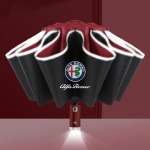 Automobilio LED skėtis Automati&scaron;kai sulankstomas Vėjui atsparus Saulės skėtis Skėtis Alfa Romeo STELVIO Giulia 159 Giulietta 147 Mito 156 MTO Automobiliui black