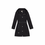 Michael Kors Fw22 Vienspalvis Vienaeilis Su Diržu Trenčkotas Moteri&scaron;ki Paltai Juodas 77Q5620M72001 XS black