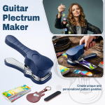Gitari&scaron;kų plektrų &scaron;tampavimo rinkinys su &scaron;tampavimo raktų pakabuku, laikikliu, dilde ir įvairių spalvų plastiko lak&scaron;tais individualiems gitaros plektrų gamybai One Size