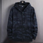 L-9XL didelio dydžio megztinis su užtrauktuku Camo megztinis su gobtuvu laisvas sportinis laisvalaikio paltas XL