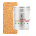 Geltonas &scaron;afrano spalvos i&scaron;orinis silikoninis fasadinis tinkas 1.5mm premium 15kg