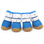 4 vnt./rinkinys Kvėpuojantys &scaron;unų batai Mieli neslystantys &scaron;unų batai Mink&scaron;tos saldainių spalvos &scaron;unų batai Tinklelio Pug gaminiai (Blue,S) mėlyna