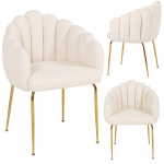 Fogia Mink&scaron;tas kėdės Eleganti&scaron;kas Glamūras Avies Boucle Teddy Jumihome