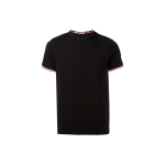 Moncler SS21 Logotipo lopas trumpomis rankovėmis T-shirt Vyri&scaron;ki vir&scaron;utiniai drabužiai Juoda 801990087296999 S