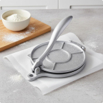 Tortilijų presas, tolygiai spaudžiantis, aliumininis Roti gamintojas, tvirtas rankinis miltų mi&scaron;inio plok&scaron;tintuvas namams Silver 20CM gray