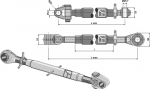 Centrinė traukė sustiprintais antgaliais and swivelling tie-rod M36x3