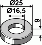 Įvorė 9x&Oslash;16,5x&Oslash;25