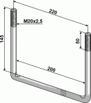 Kilpinis varžtas M20x2,5