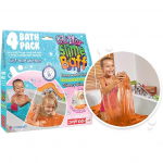 Zimpli Kids Slime Baff Orange & Aqua Glitter 300 g &ndash; spalvingas slime vonios žaidimas vaikams, 4 pakuotės