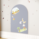 SKILSAS priklijuojama magnetinė lenta &bdquo;Arka&ldquo;, pilka, 95 &times; 76 cm