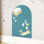 SKILSAS priklijuojama magnetinė lenta &bdquo;Arka&ldquo;, žalsvai melsva, 95 &times; 76 cm