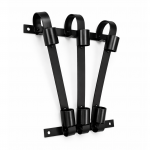 Trivietis vėliavos laikiklis i&scaron; juodo metalo (juodas)