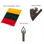 Vėliavos komplektas su rudu Vyčio laikikliu