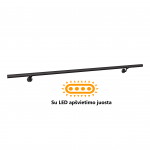 Sieninis turėklas LED/L1500mm (juodas)