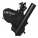 Vėliavos laikiklis "Lietuva" juodas