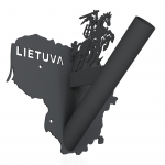 Vėliavos laikiklis "Lietuva" pilkas
