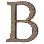 Raidė &bdquo;B&ldquo; &ndash; aliuminis, auksinės rudos spalvos, 105 mm