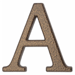 Raidė &bdquo;A&ldquo; &ndash; aliuminis, auksinės rudos spalvos, 105 mm