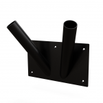 Dvigubas vėliavų laikiklis (juodas)