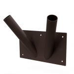 Dvigubas vėliavų laikiklis (rudas)