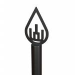 Vėliavos kotas (juodas)