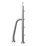 Turėklo statramstis su atrama H-960mm