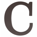 Plastikinė raidė "C" &ndash; ruda, 90 mm