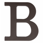 Plastikinė raidė "B" &ndash; ruda, 90 mm