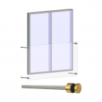 Prancūzi&scaron;ko turėklo laikiklis 30mm (auksinis)