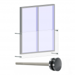 Prancūzi&scaron;ko turėklo laikiklis 50mm (pilkas)