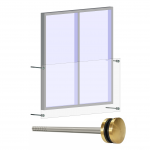 Prancūzi&scaron;ko turėklo laikiklis 50mm (auksinis)