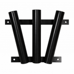 Trivietis vėliavos laikiklis i&scaron; juodo metalo (juodas)