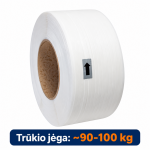 Polipropileninė PP ri&scaron;imo juosta 9x0,5x4000m/ 200 balta