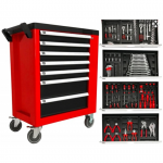 Įrankių spintelė ant ratukų | 7 stalčiai | 1 &scaron;oninės durys | su įrankiais (H7006)