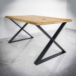 Metalinės stalo kojos TYPU X 80x71 cm, juoda