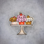 3D retro ap&scaron;viesta i&scaron;kaba CAKE 2