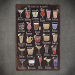 Dekoratyvinė metalinė lentelė DRINKS BOARD