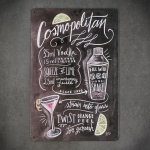 Dekoratyvinė metalinė lentelė COSMOPOLITAN