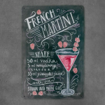 Metalinė dekoratyvinė plok&scaron;tė FRENCH MARTINI
