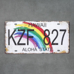 JAV metalinė valstybinio numerio lentelė HAWAII