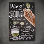 Dekoratyvinė metalinė lentelė PISCO SOUR
