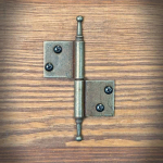 Baldų lankstas RUSTIC, perdanga kairėje, ruda