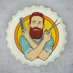 Dekoratyvinis metalinis sieninis dangtelis BARBER